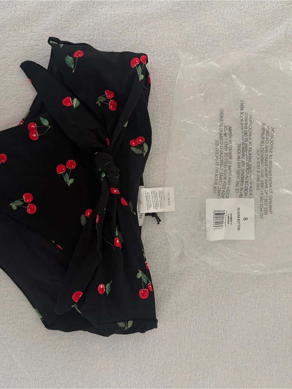 NWT- Weworewhat Cherry Riviera Bikini Bottoms- S
